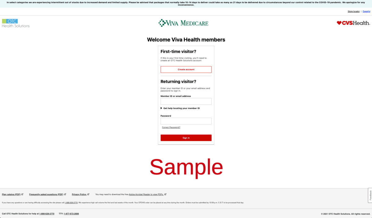 Viva Medicare Over The Counter Benefits  cvs.com/otchs/viva
