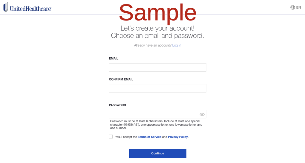 UnitedHealthcareRegisterRegistrationCreateaccount