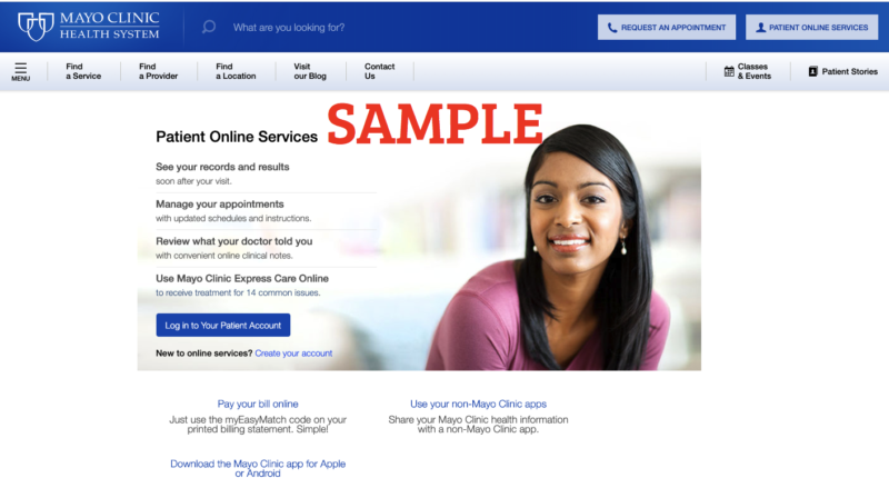 MayoClinicHealthSystemPatientOnlineServicesLogin