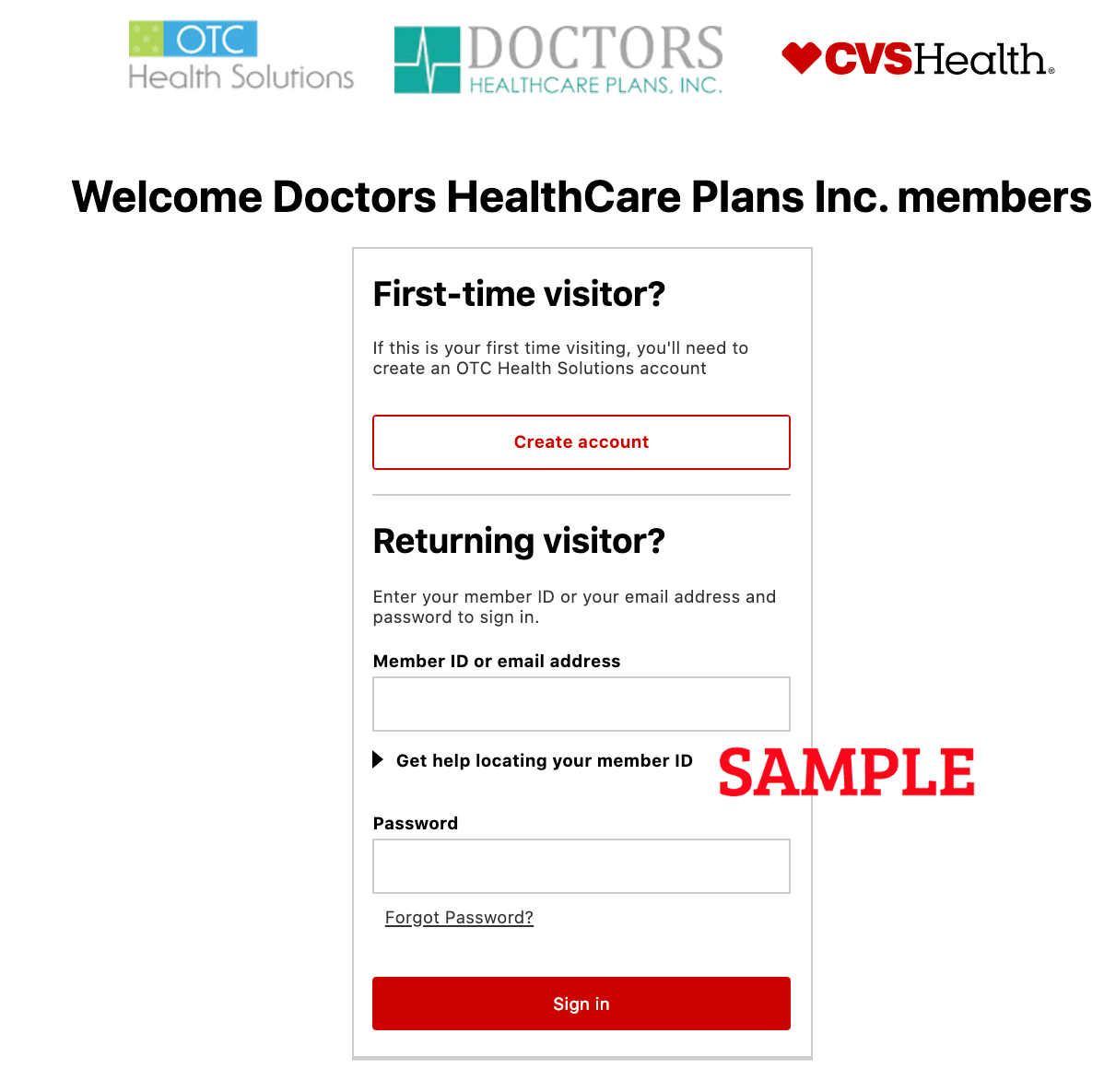 Doctors Healthcare Plans Inc CVS OTC Login Register
