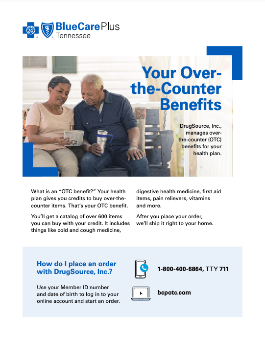 2021 BlueCare Plus Tennessee Over-the-Counter Benefit Flier