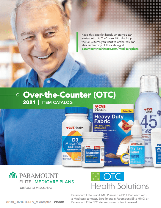 2021 Paramount Elite Medicare Over-the-Counter Item Catalog