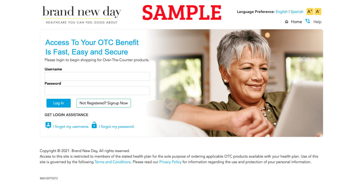 Brand New Day Healthcare OTC OvertheCounter Login Medicare LLC