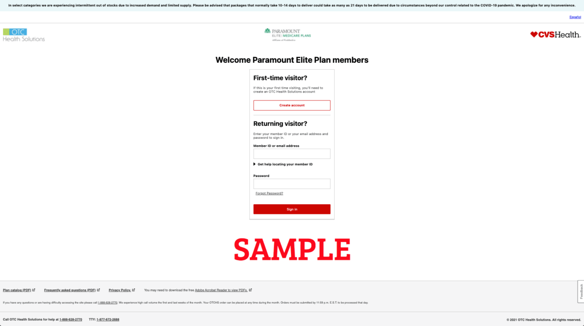 Paramount Elite Medicare OTCHS Health Solutions Login Medicare LLC