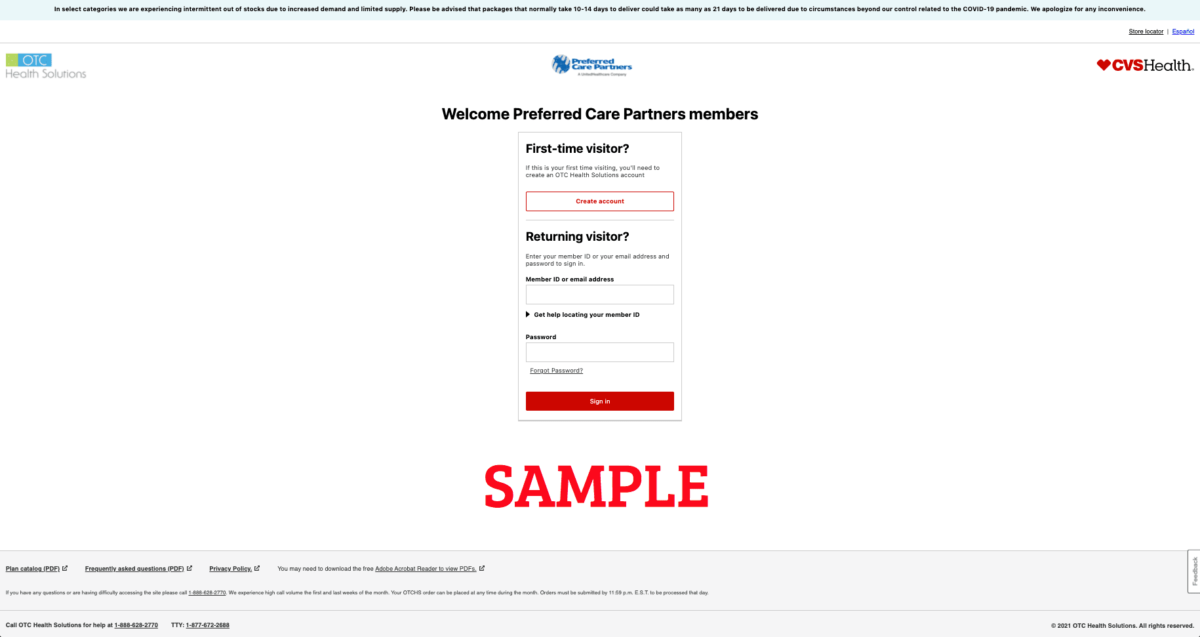 Preferred Care Partners Medicare Advantage OTCHS Login
