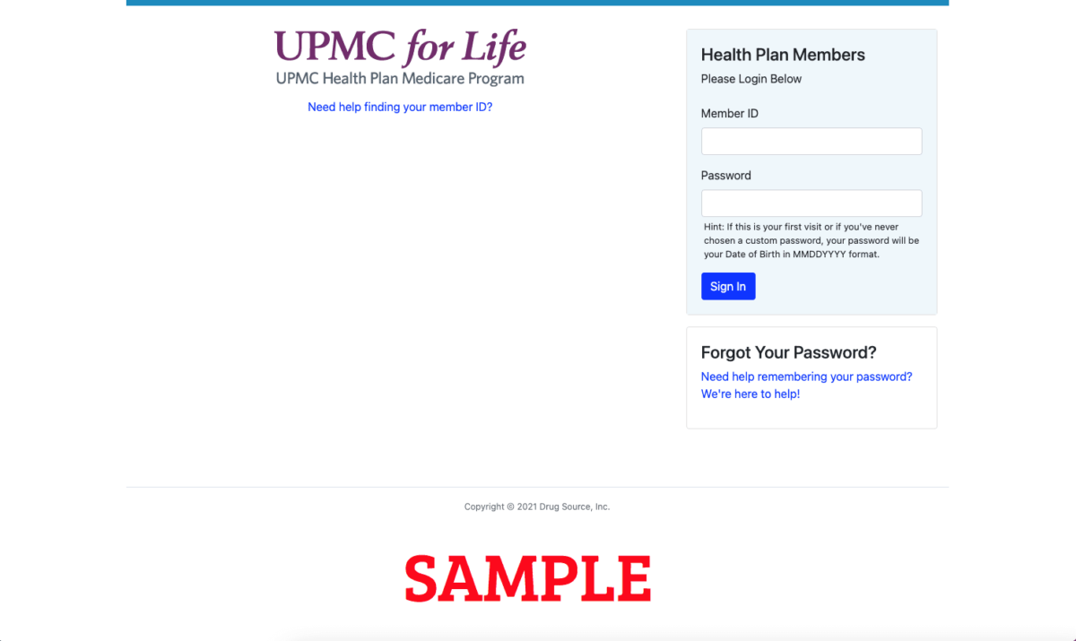 UPMC for Life Health Plan OTC Over the Counter Login