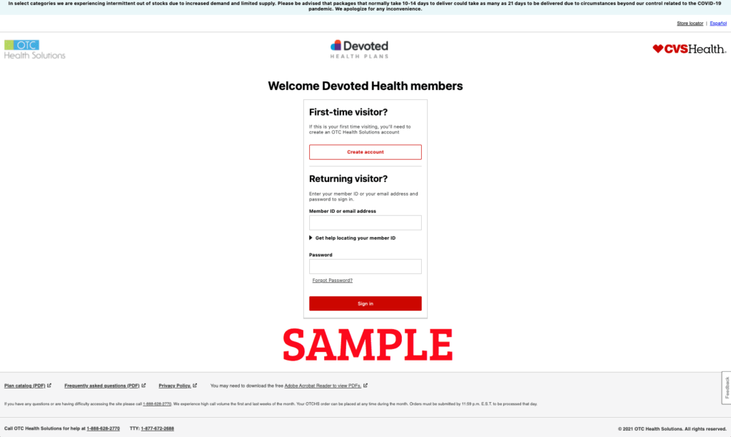 Devoted Health Medicare Advantage CVS OTCHS Over The Counter | www.cvs.com/otchs/devoted